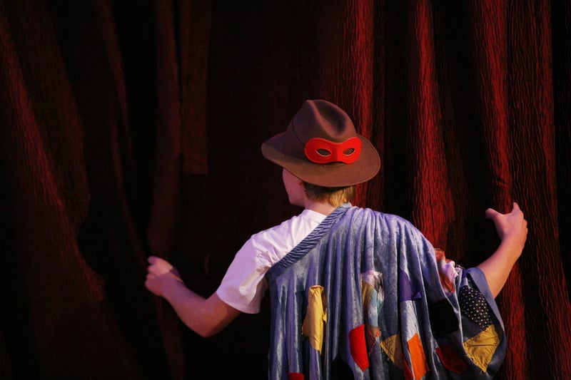 Behind the scenes on a theater stage